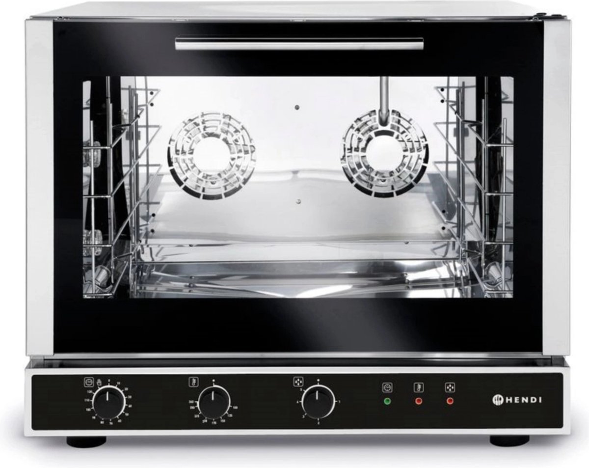 HENDI Oven met stoominjectie – 400V/6400W – roestvast staal – 4 trays – 783x755x634 mm