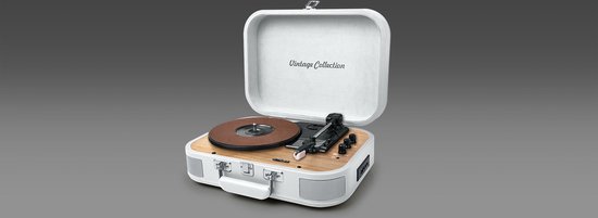 Muse MT-201WW - Bluetooth kofferplatenspeler met encoding-functie, wit — afbeelding 5