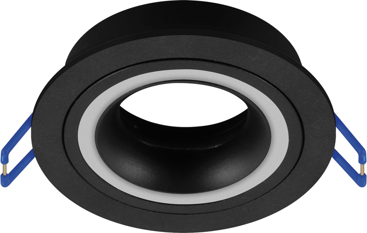 INDI C - Spot Armatuur GU10 - GU10 Inbouwspot - Rond - Zwart - Aluminium - Ø93mm