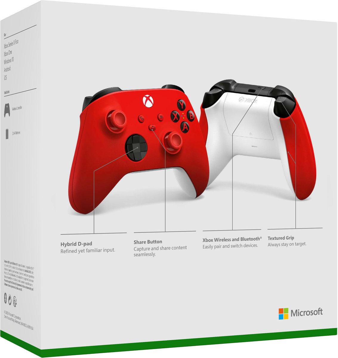 Xbox Draadloze Controller - Rood - Xbox, PC, Cloud Gaming – foto 6