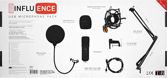 T'nB PKSTREAMER microphone Noir Microphone de PC