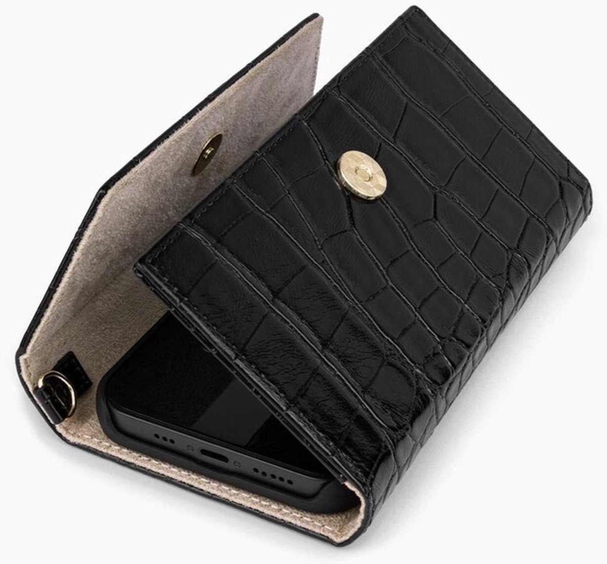 Cassette Clutch iPhone 12/12P Black Croco
