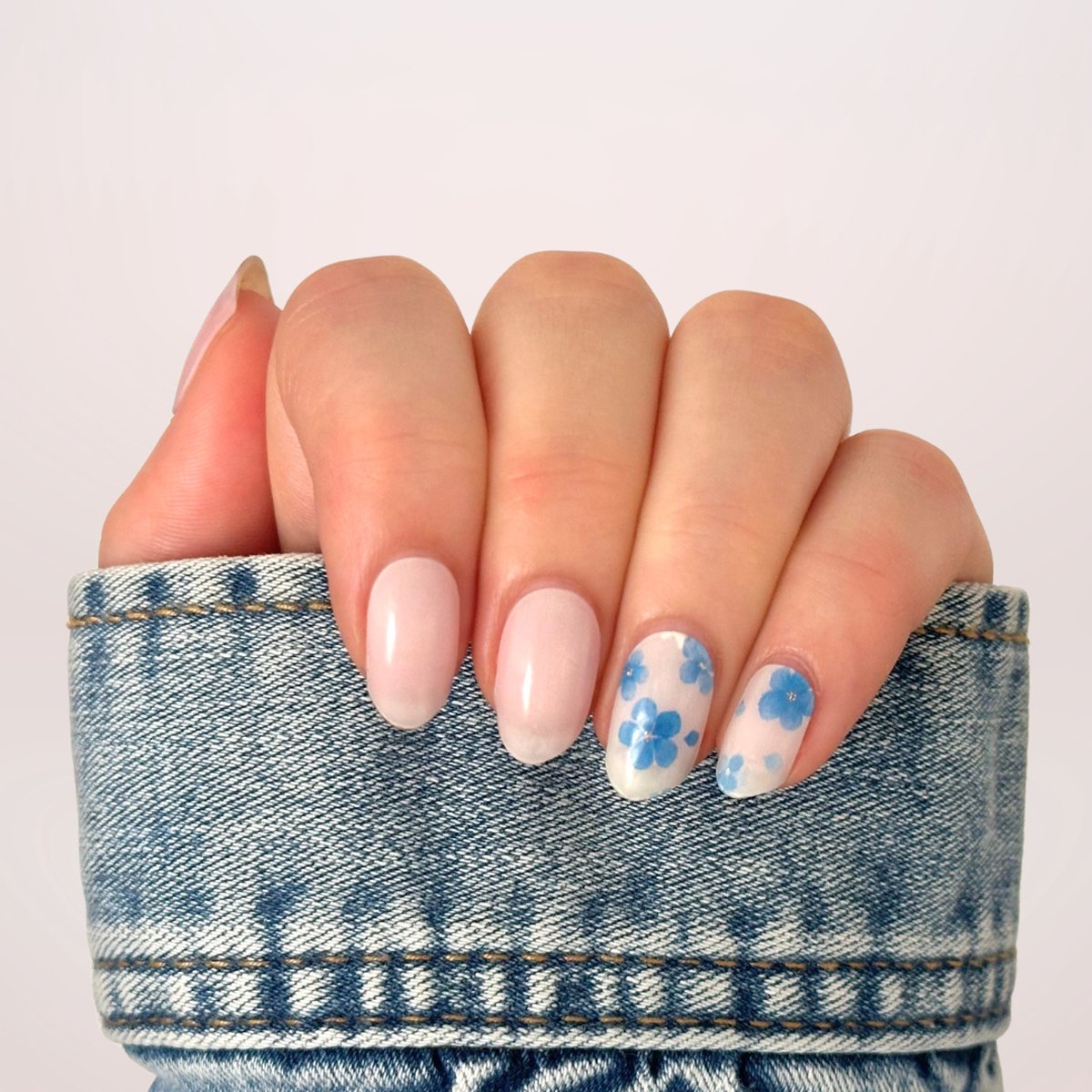 Goedkoopste BIMA Nails - Gellak Nagel Stickers - Gel Nagel Wraps - Bloemen Nail art - Flower - Delfts Bloom