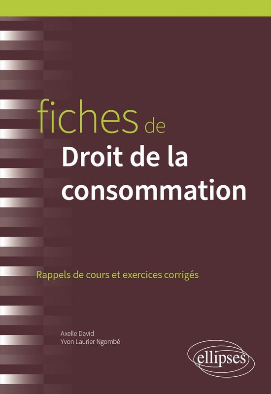 Fiches de Droit de la consommation - cover