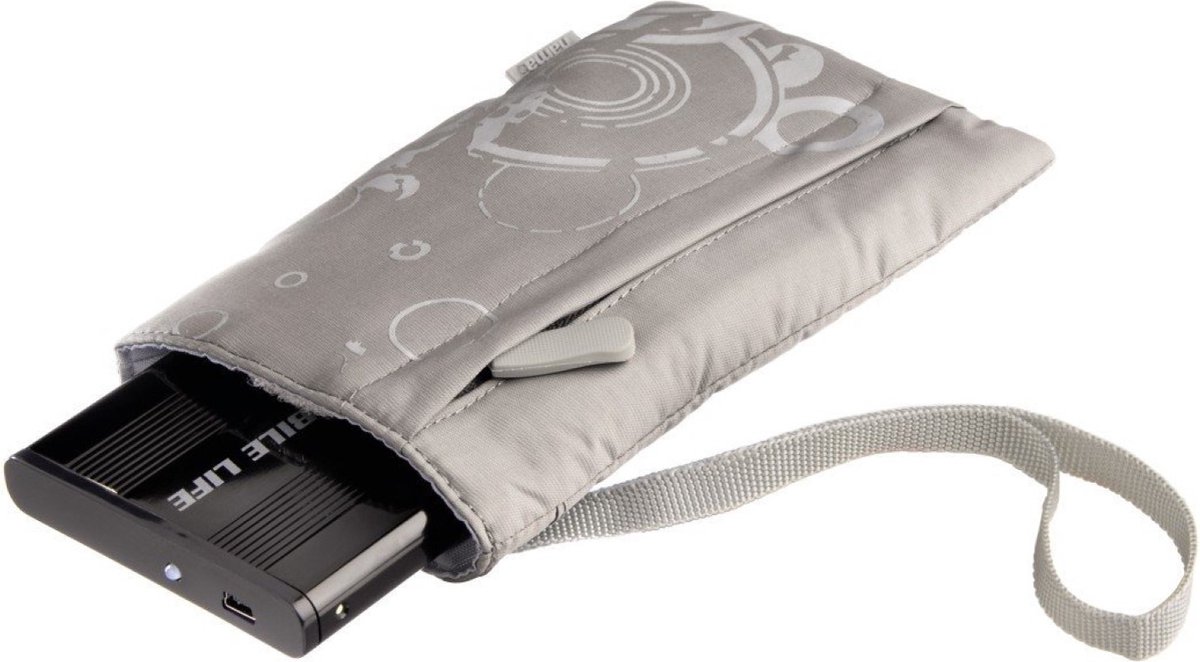 Harde schijf tas print grijs 2,5"