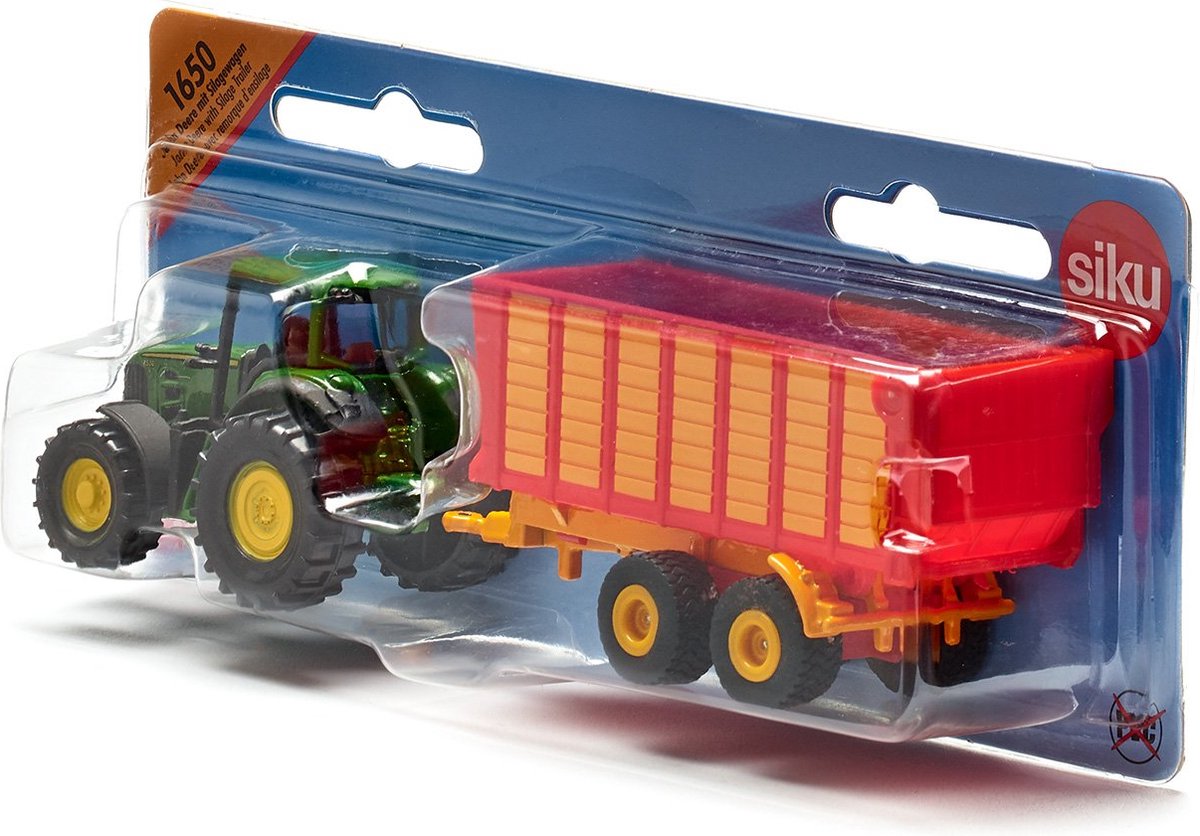 SIKU 1650, Claas Tractor met Silagewagen, metaal/kunststof — afbeelding 2