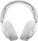 Witte Steelseries Arctis Nova 5P draadloze gaming headset, van voren gezien, losgekoppeld.