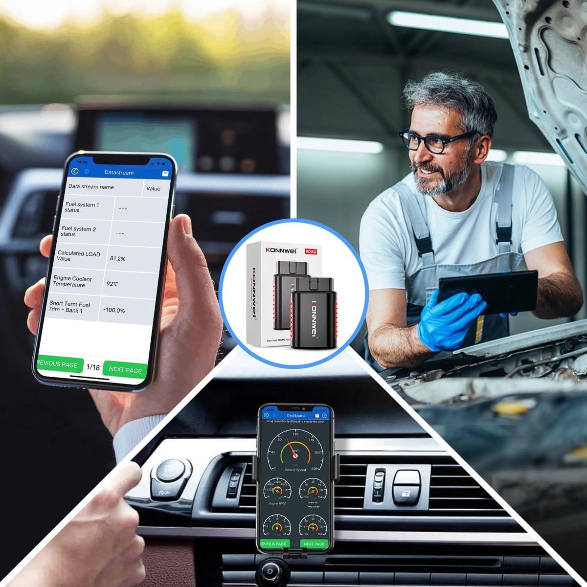 Konnwei KDIAG - OBD2 Bluetooth Scanner thumbnail 2