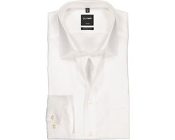 OLYMP Luxor modern fit overhemd - mouwlengte 7 - beige - Strijkvrij - Boordmaat: 39