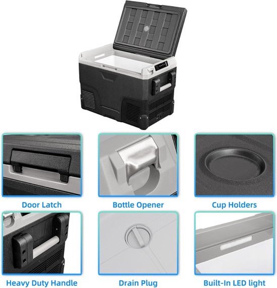 Glacière Électrique Portable 7.5L 12V - Fonction Refroidissement (15-25°C) Et Chauffage (55-65°C) - Pour Voiture, Camping, Bateau