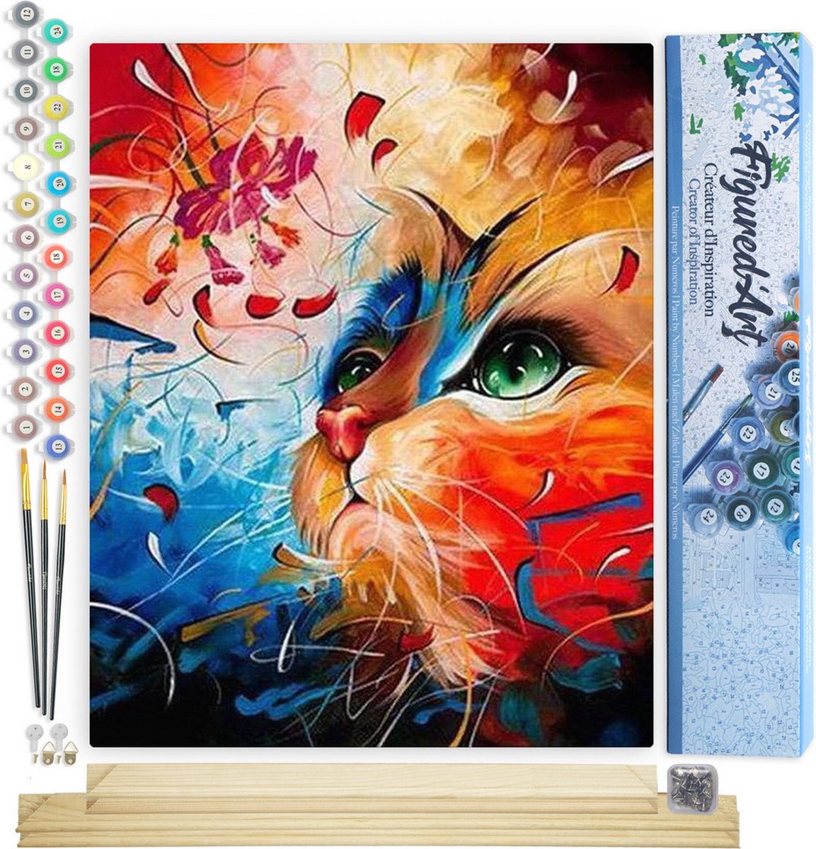 Kit Peinture Par Numéros Pour Adultes - Lot De 6 Toiles Cocktails, 20 Peintures, Pinceaux, Décoration Intérieure Facile