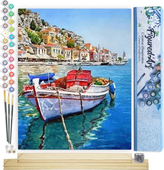 Kit Peinture Par Numéros Adulte KEYIFA - Toile 30x40 Cm, Aquarelle, Paysage Mer, Débutants, Décoration Maison - 8