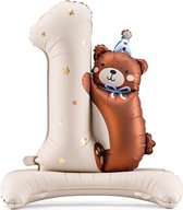 Folieballon Bruine beer I Love You - 56 cm
