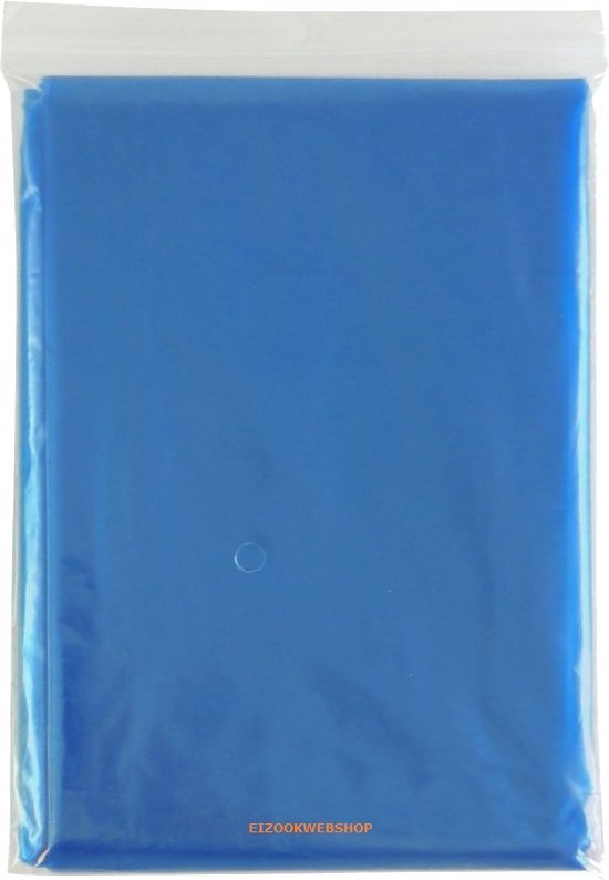 Foto: 50 stuks wegwerp poncho transparant blauw regen festival wandelen evenement