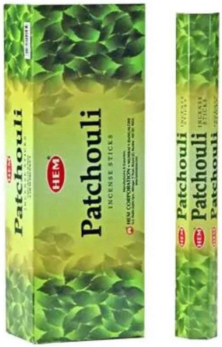 Yogi & Yogini naturals HEM Wierook - Patchouli - Slof (6 pakjes/120 stokjes) Transparant