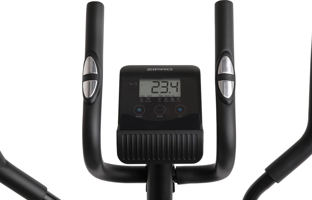 Afbeelding 3 van Zipro Burn Magnetische Crosstrainer, Hartslagsensoren, Gemakkelijk te transporteren, Antislippedalen, Flessenhouder, Homegym, Stabiele structuur, Max. gebruikersgewicht 120 kg, zwart en blauw