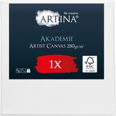 Artina Akademie – Schilderdoeken Canvas 70x70 cm – Spieraam van FSC® Hout – Wit Canvas 100% Katoen – 280 g/m154