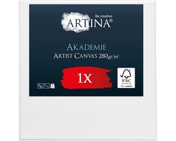 Artina Akademie – Schilderdoeken Canvas 70x70 cm – Spieraam van FSC® Hout – Wit Canvas 100% Katoen – 280 g/m154