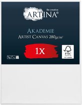 Artina Akademie Schilderdoeken Canvas 50x60 cm Spieraam van FSC® Hout Wit Canvas 100% Katoen 280 g/m²