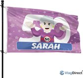VlagDirect - Sarah vlag - Sarah 50 jaar vlag - 90 x 150 cm.