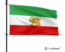 VlagDirect - Perzisch Iran vlag - Perzische vlag - Oud Iran vlag - 90 x 150 cm.