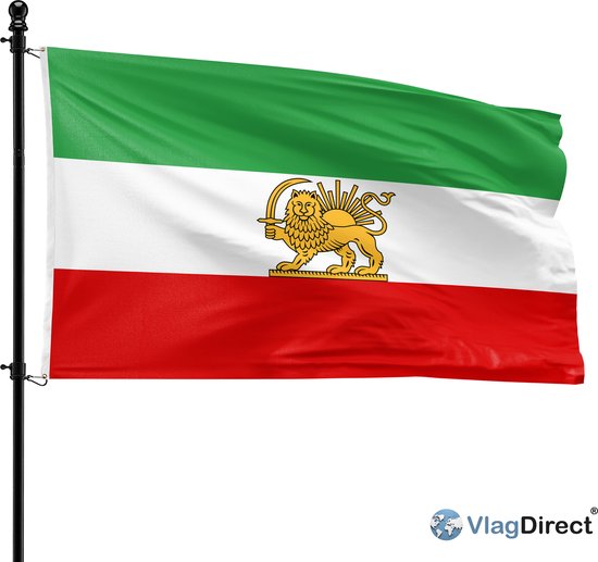 VlagDirect - drapeau en Iran persan - drapeau persan - Old Iran drapeau - 90 x 150 cm.