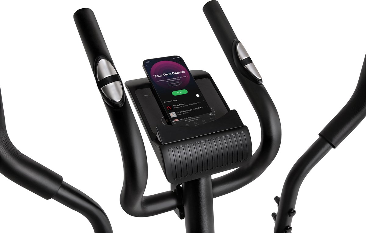 Afbeelding 2 van Zipro Shox RS Magnetische Crosstrainer, Hartslagsensoren, Gemakkelijk te transporteren, Antislippedalen, Flessenhouder, Homegym, Stabiele structuur, Max. gebruikersgewicht 120 kg, zwart en wit