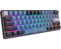 Royal Kludge RK61 Plus - Draadloos Toetsenbord - Mechanisch Gaming Toetsenbord - 61 Keys - RGB Keyboard - Blue Switches - Indigo