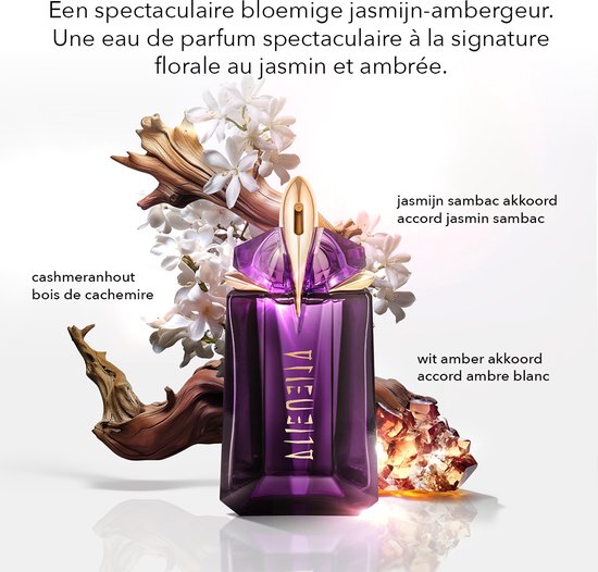 Mugler Alien Eau de Parfum – Bloemige, Houtachtige en Amberachtige Parfum - Navulbare Parfum voor dames - 60ml