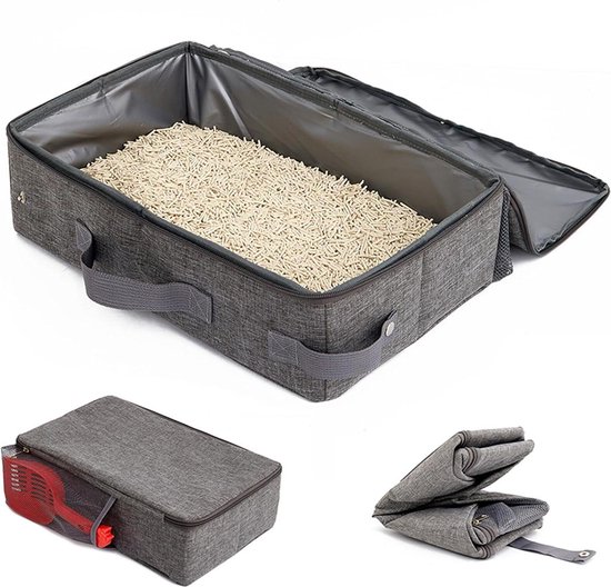 Kattentoiletten, draagbare kattenbak voor op reis, opvouwbaar kattentoilet, kattentoilet buiten, waterdichte kattenbak opvouwbaar, kattentoilet met deksel B Kattentoiletten, draagbare kattenbak voor op reis, opvouwbaar kattentoilet, kattentoilet buiten, waterdichte kattenbak opvouwbaar, kattentoilet met deksel B