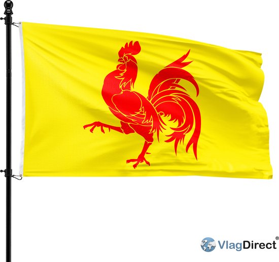 VlagDirect - Drapeau wallon - drapeau de Wallonia - drapeau de région de Wallon - 90 x 150 cm.