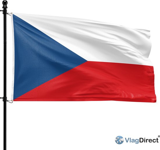 VlagDirect - drapeau-tchèque - drapeau de la République tchèque - 90 x 150 cm.
