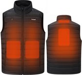 Thermrup® - Infrarood Verwarmde Bodywarmer - Gewatteerde Elektrische Bodywarmer - Unisex Verwarmd Vest met 5000 mAh Powerbank - Zwart - Maat XL - Draagbaar Warmtevest voor Koude Dagen en Outdoor Activiteiten