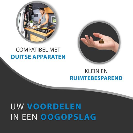 Adapter voor Gasaansluiting I Vierdelige Adapterset voor Gasaansluitingen in Europa I Adapters voor Drukregulerende Ventielen van Buitenlandse Gasflessen van Merkloos — afbeelding 5