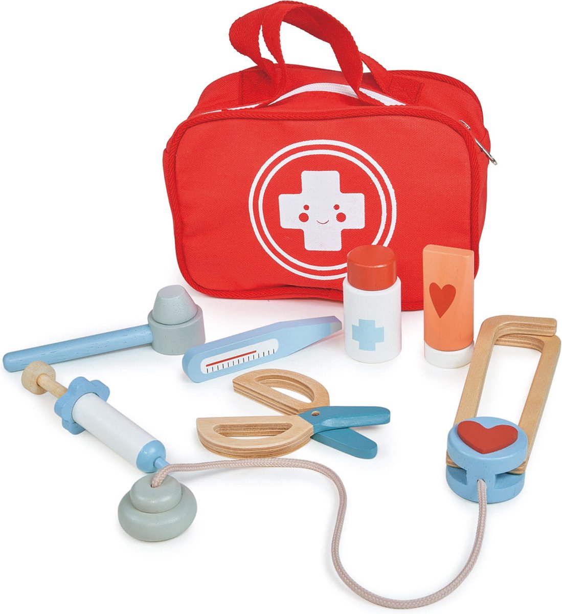 MENTARI Rollenspel - Mijn Eerstehulp-Kit - 20X8X22Cm - 8 Delen - 3 Jaar