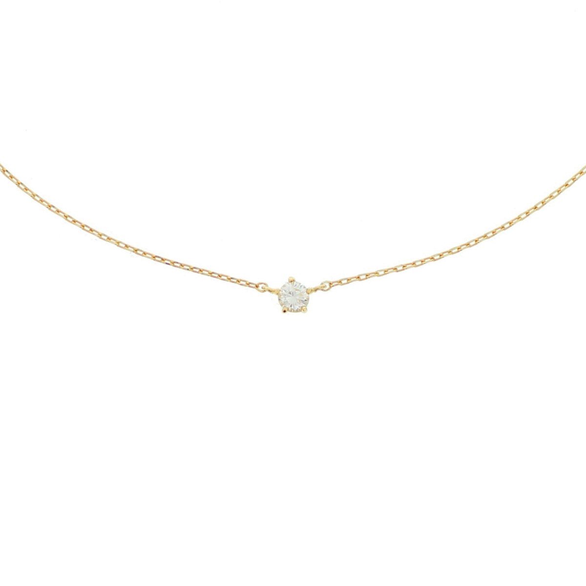 14K geelgoud collier zirkonia 40 + 4 cm 4017715
