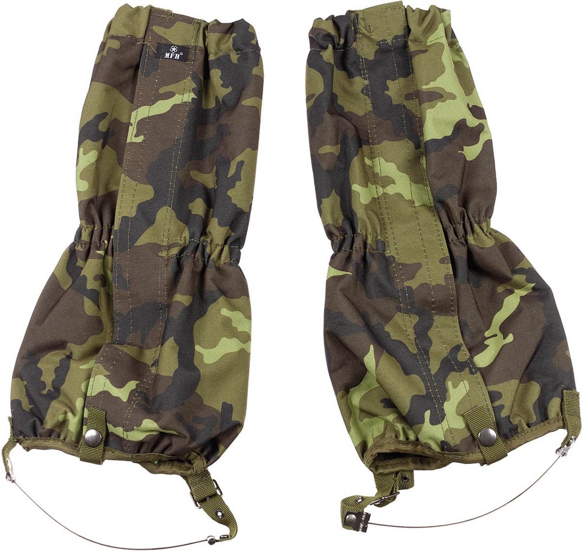 MFH Army gaiters gamaschen beenkappen met rits en staaldraad waterafstotend ONE M 95 Cz Camouflage