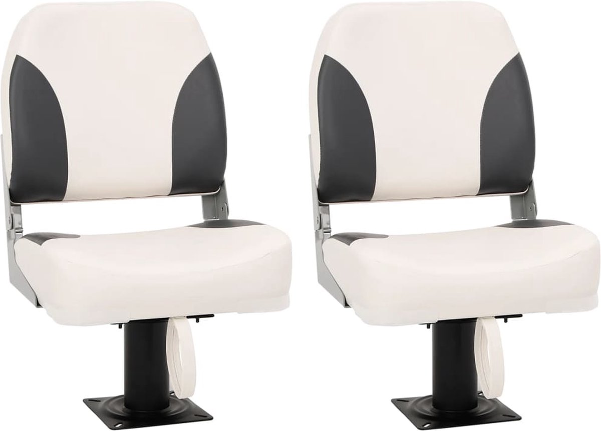 vidaXL - 4-delige - Bootstoelenset - inklapbaar - met - lage - rugleuning