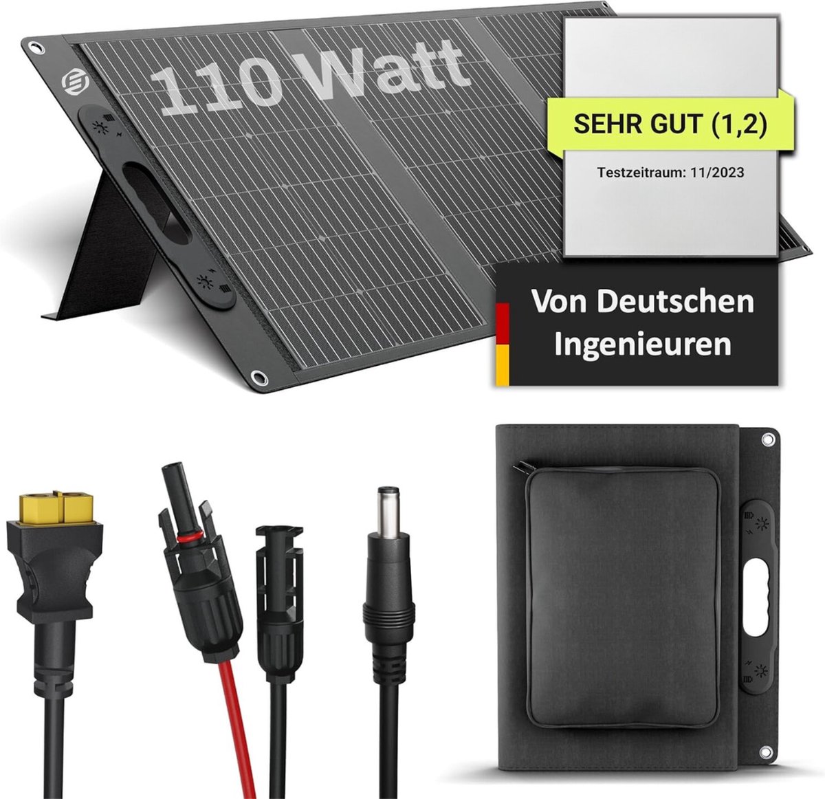 Equivera Zonnepanelen met Stekker - Zonnepanelen Compleet Pakket - Plug & Play - Doe het Zelf Zonnepanelen - voor Thuis, Camper, Camping