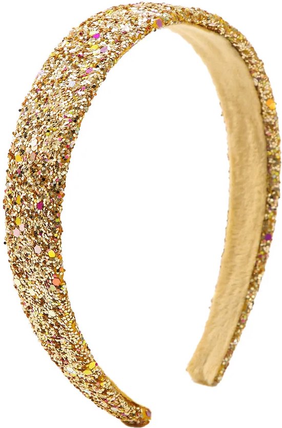 Glitter Haarband / Diadeem - Goud / Gold | Polyester / Plastic | Fashion Favorite