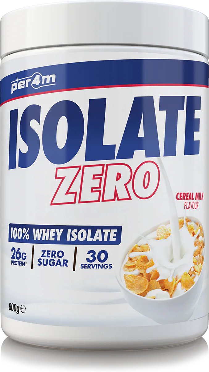 Goedkoopste Per4m - ISOLATE ZERO 900gr - Cereal Milk - Whey Isolate - Whey Protein - Whey Protein Isolate - Whey - Eiwitpoeder - Eiwitshakes - Eiwitshake - Proteine poeder - Proteine - Protein