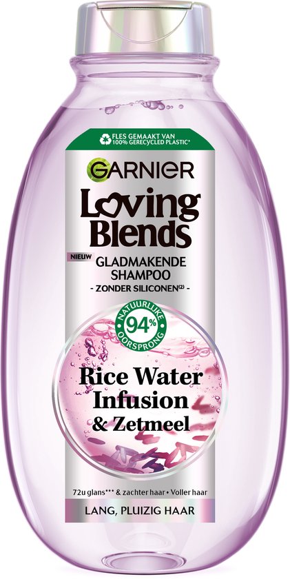 Garnier Loving Blends - Shampoo - Rice Water Infusion - Glans & zachte shampoo - Lang haar - 300 ml