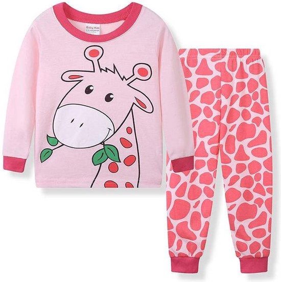Pyjamas Filles - Rose - Imprimé animal - Girafe - Ensemble pyjama taille 104-1110 (5T)