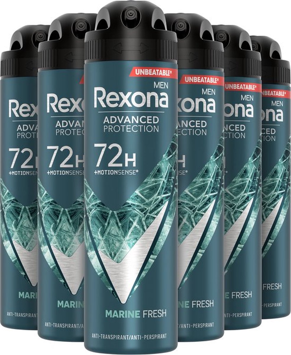 Goedkoopste Rexona Men Marine Deodorant - 6 x 150 ml - Voordeelverpakking
