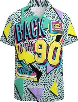 Back to the 90's Polo Shirt - Heren - Party - Festival - Fout Feest - Blouse - Nineties - Oldscool