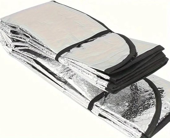 Nivard Freeze Cover Car - Couverture antigel voiture - Couverture de glace - Couvre pare-brise Antigel - Couverture de pare-brise-Couverture anti-glace - Couverture de neige - Protection solaire - Pare-soleil - Argent
