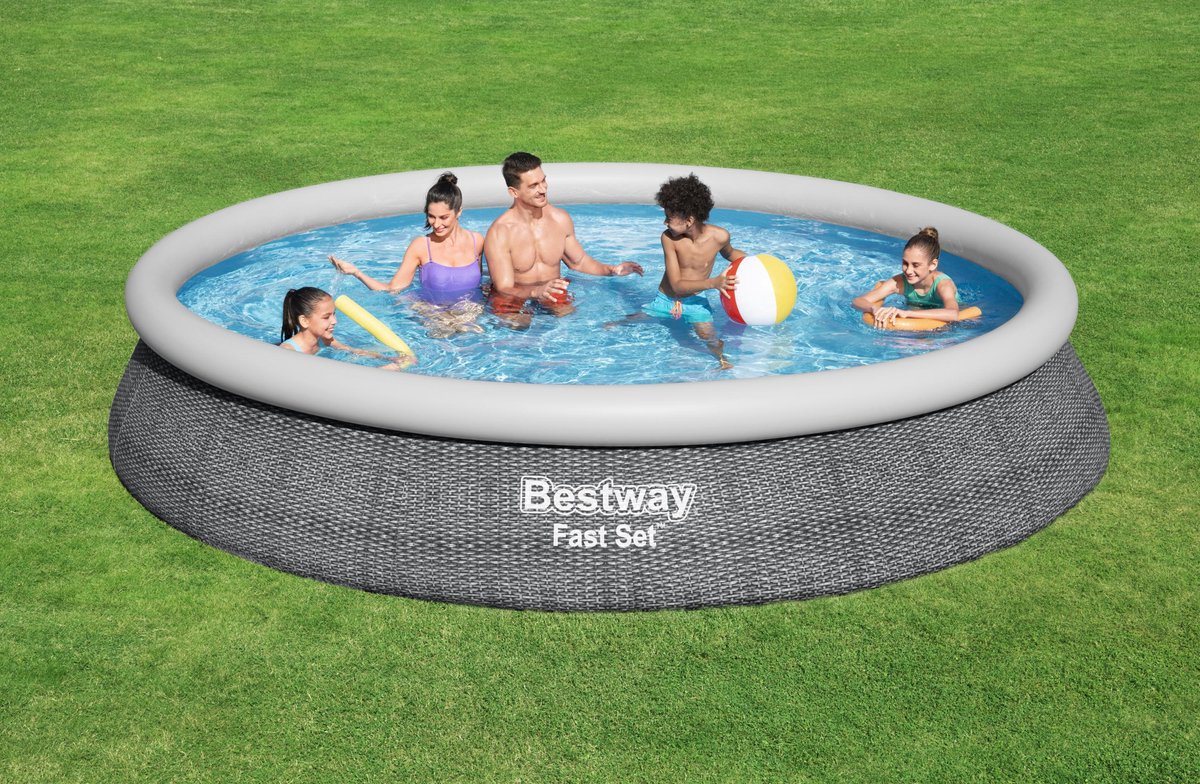 Bestway Fast Set opblaasbaar zwembad met filterpomp - Ø 457 x 84 cm