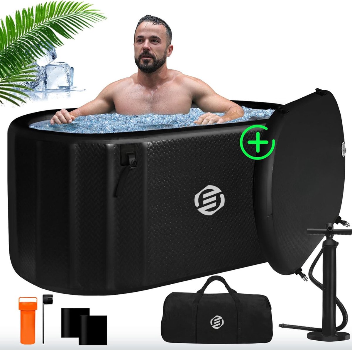 Equivera IJsbad - Ice Bath - Zitbad - Dompelbad - Buitenbad - Bath Bucket - Draagbaar - Geschikt voor Wim Hof Methode