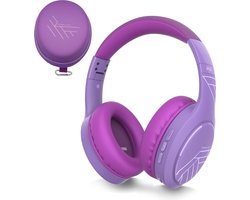 PowerLocus P19 Bluetooth Koptelefoon - Koptelefoon Draadloos - tot 70 Uur Speeltijd en met Aux Kabel - Over Ear Hoofdtelefoon - 3 EQ-Modi - Met Draagtas - Purper
