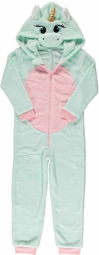 Combinaison, Combinaison "Unicorn" série enfant à capuche vert menthe
